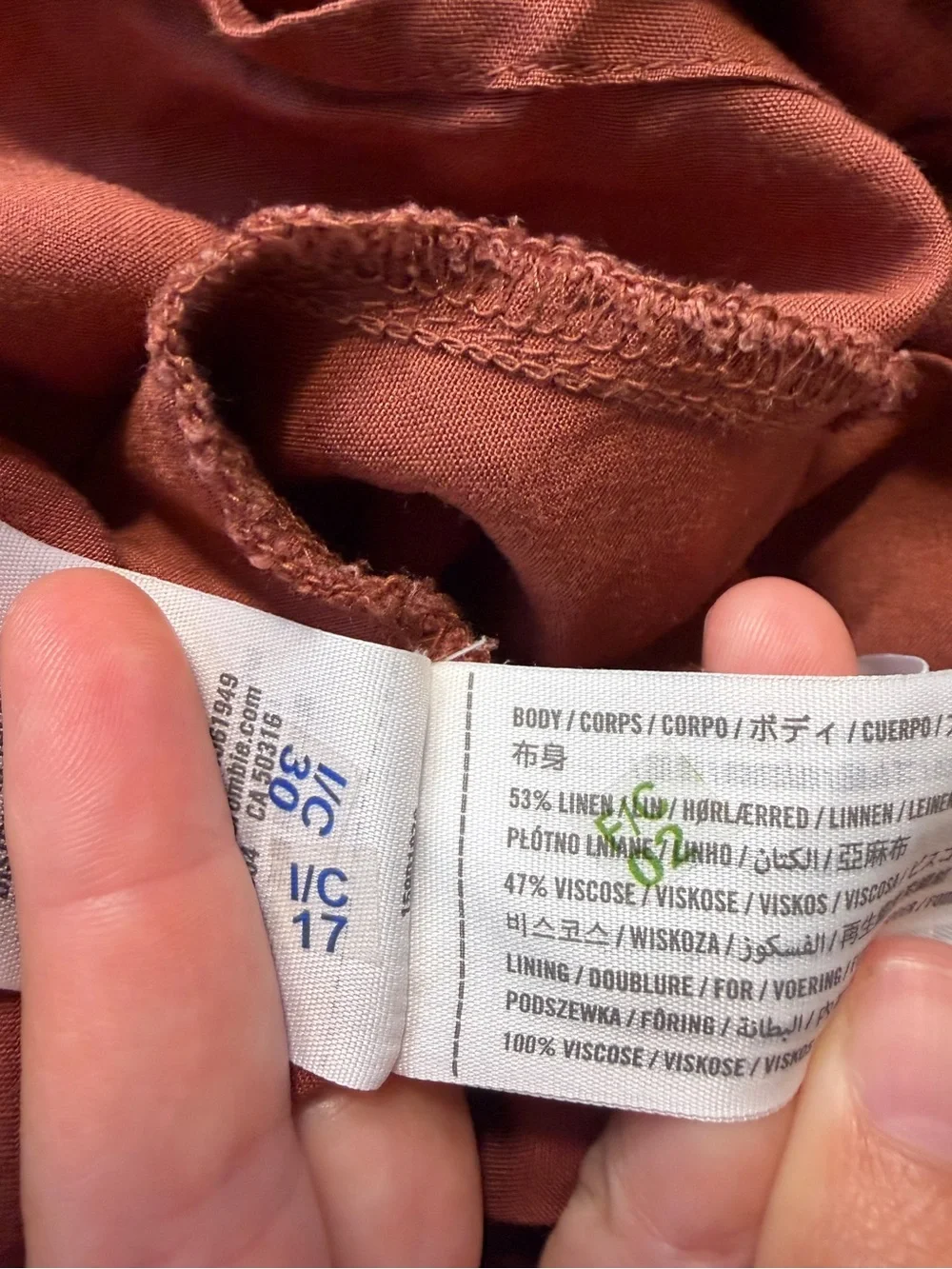 Abercrombie & Fitch NWT Button Through Maxi Dress Linen Blend in Rust Cinnamon S